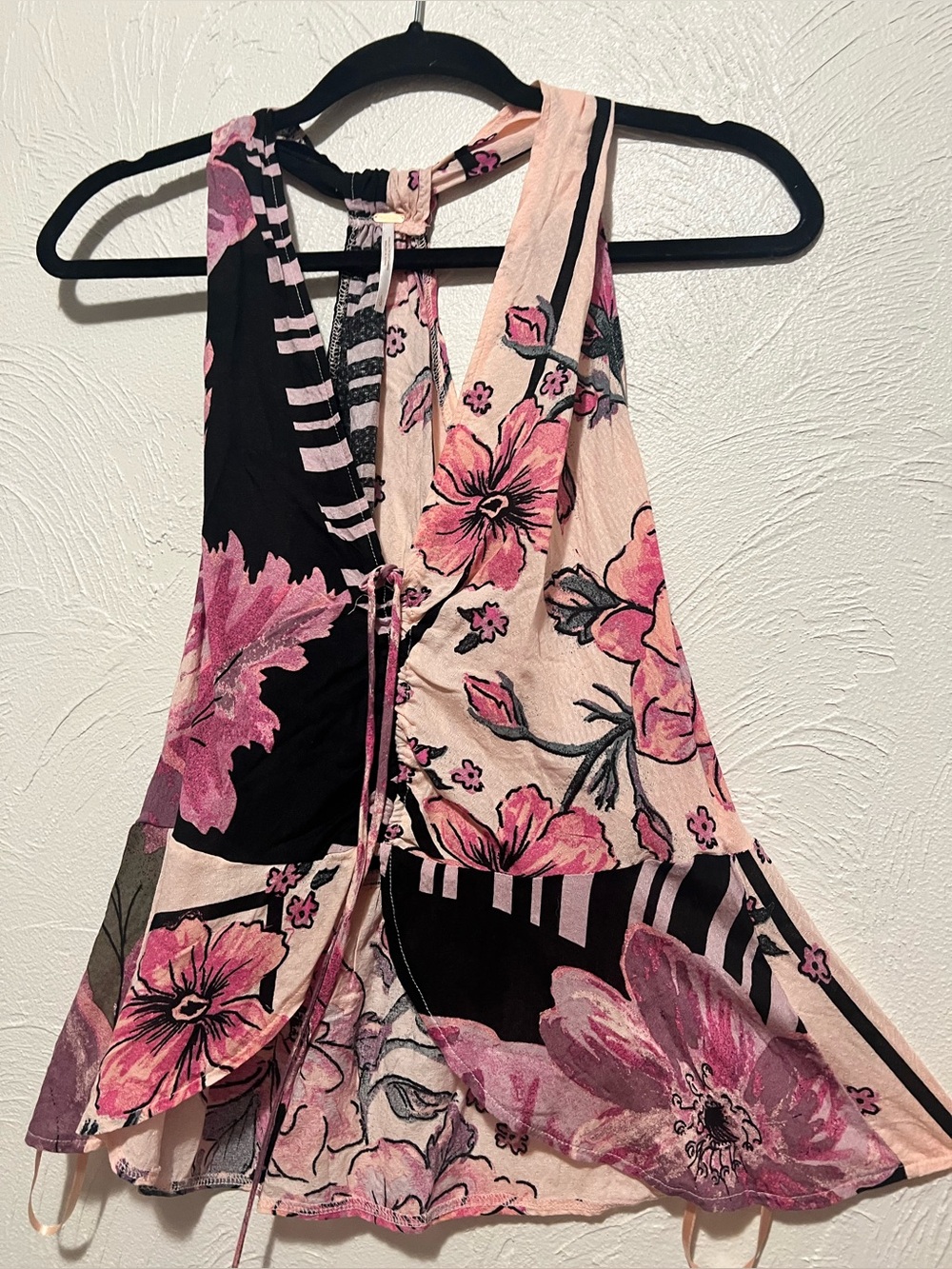 NWT Free People Floral Boho Sleeveless Tunic Top Size Large MSRP